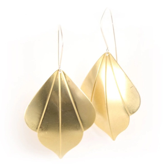 Betsy & Iya Jewelry - Brass Leafy Earrings by Betsy & Iya - NWT